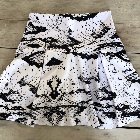 Pickleball Skirt by Lavaloka Activewear. White Python Fun Design. - Picture 1 of 5